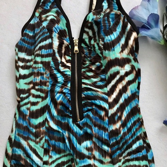 Coastal Blue NWOT One Piece Swim Suit Women M - Picture 4 of 14